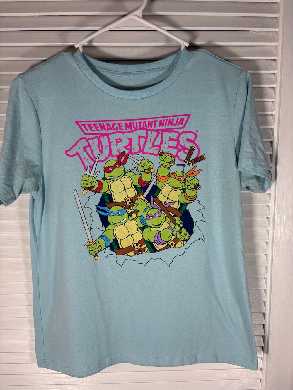 Nickelodeon Light Blue Teenage Mutant Ninja Turtles Graphic Tee